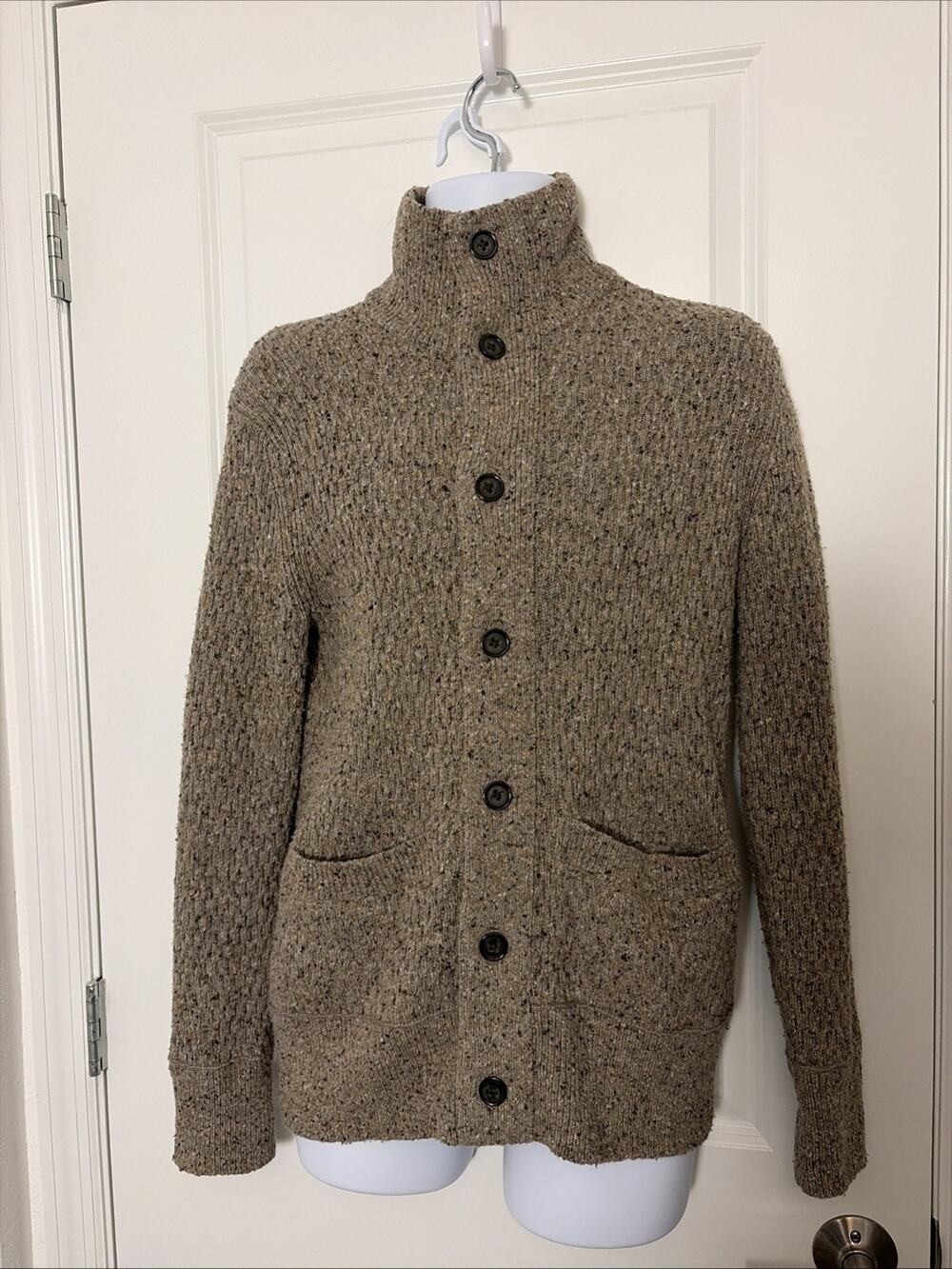 Banana Republic Funnel Neck Made Of Italian Yard Cardigan Old Money Grandpa Chic